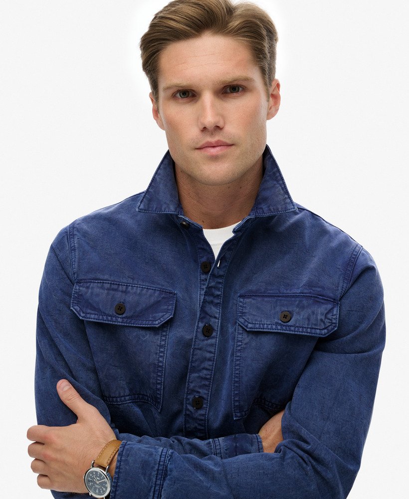 killar The Merchant Store - Militärskjorta i frontier blue | Superdry SE