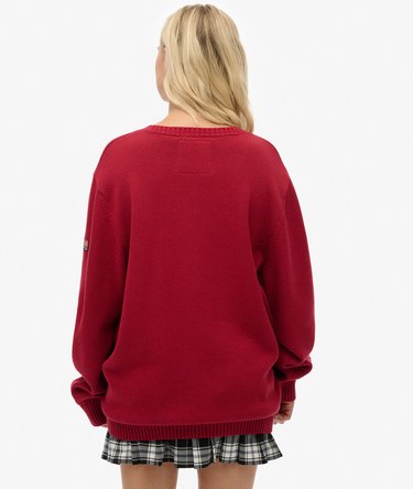 Oversized V Neck Jumper Image 5