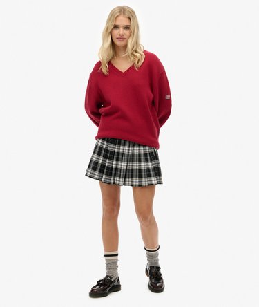 Oversized V Neck Jumper Image 3