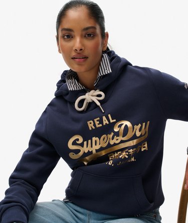 Vintage Logo Metallic-Hoodie Image 2