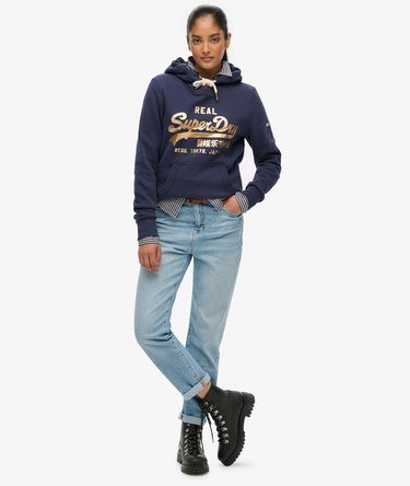 Vintage Logo Metallic-Hoodie Image 3