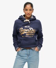 Vintage Logo Metallic Hoodie