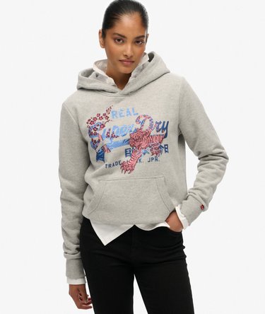 Tokyo Vintage Logo Relaxed Hoodie Image 1