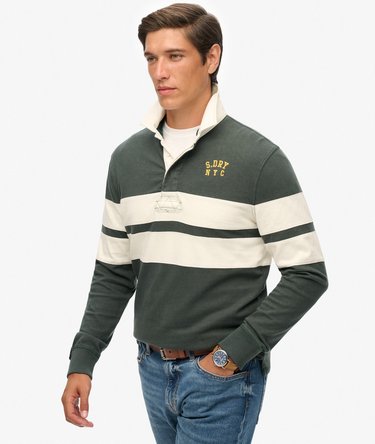 Vintage Athletic Stripe Rugby Top Image 2