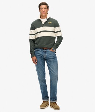 Vintage Athletic Stripe Rugby Top Image 3