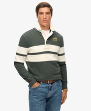 Vintage Athletic Stripe Rugby Top