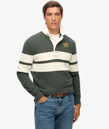 Vintage Athletic Stripe Rugby Top Image 1