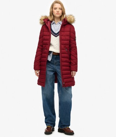 Fuji Faux Fur Hood Mid Length Image 3