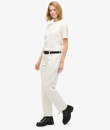 Organic Cotton Mid Rise Straight Jeans Image 3