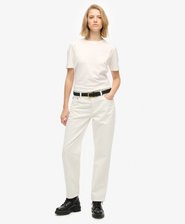 Organic Cotton Mid Rise Straight Jeans