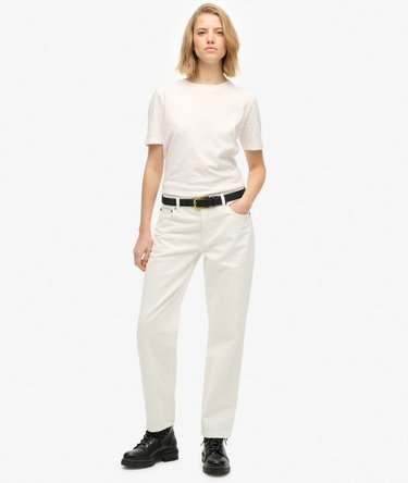 Organic Cotton Mid Rise Straight Jeans Image 1