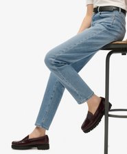 Jean mom taille haute en coton biologique