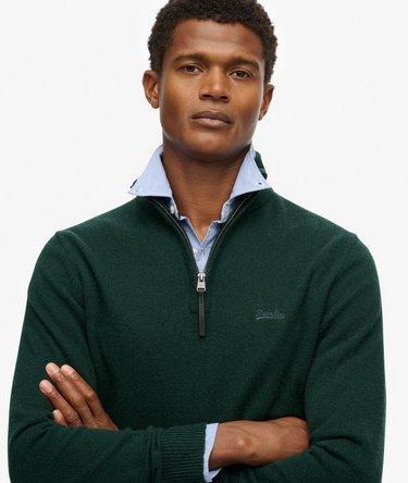 Wool Blend Half Zip Jumper Image 4