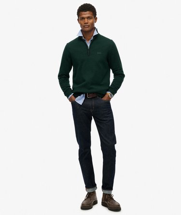 Wool Blend Half Zip Jumper Image 3