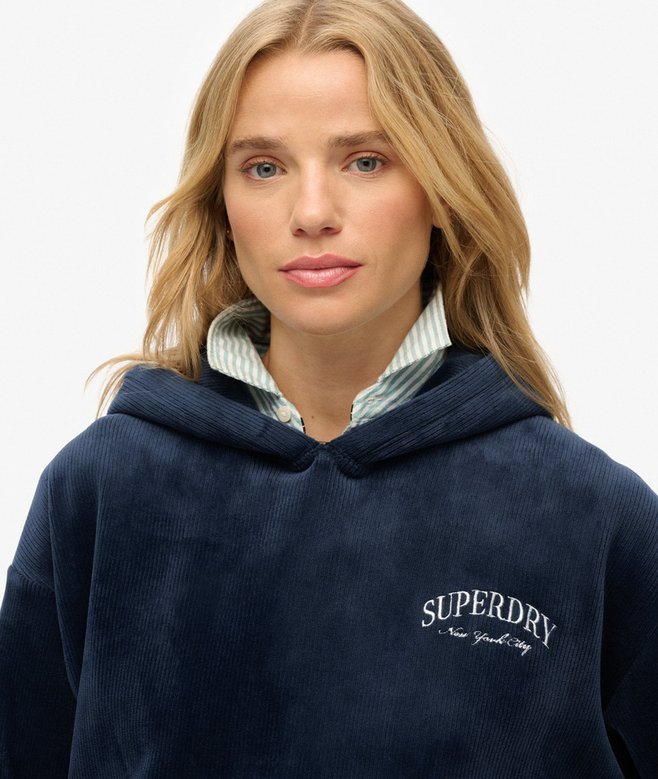 Country Club Velour Ziphood - Eclipse Navy main image 1