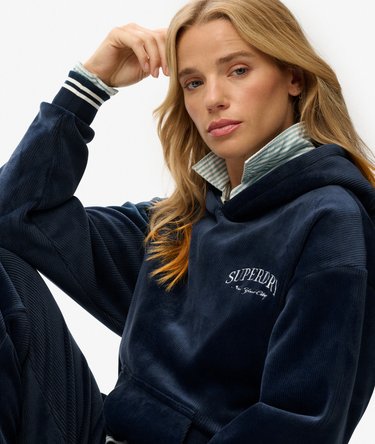 Country Club Velour Avslappnad Huvtr&ouml;ja Image 2