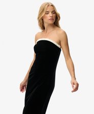 Samt-Maxikleid ohne Träger