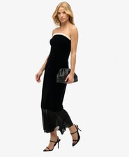 Velvet Strapless Maxi Dress