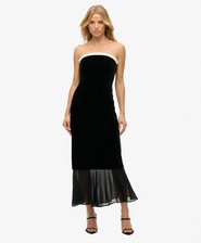 Samt-Maxikleid ohne Träger
