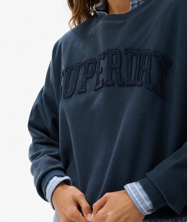 Sweat à col rond et texte ton sur ton appliqué Athletic Essentials Image 2