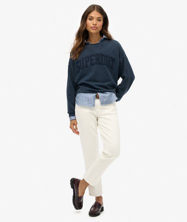 Sweat à col rond et texte ton sur ton appliqué Athletic Essentials Image 3