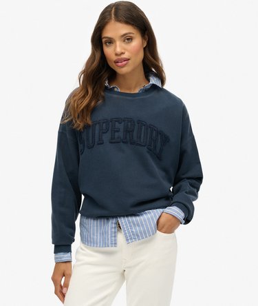 Sweat à col rond et texte ton sur ton appliqué Athletic Essentials Image 1