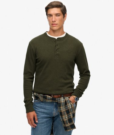 Vintage Logo Mid Weight Long Sleeve Half Button Image 1
