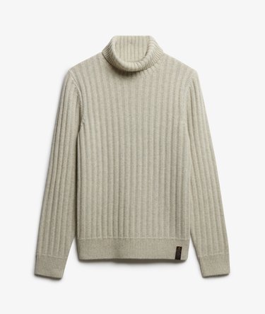 The Merchant Store - Ribbed Roll Neck Jumper Image 6