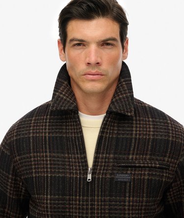 Wool Blend Check Ranch Jacket Image 4