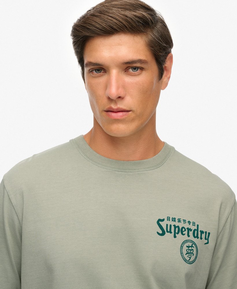 mens Tokyo Narrative Loose T-Shirt in SLATE GREY | Superdry US