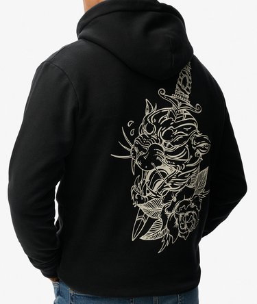 Tattoo Flash Loose Hoodie Image 2
