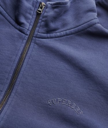 Essential Logo Garment Dye Half Zip Jumper Image 6