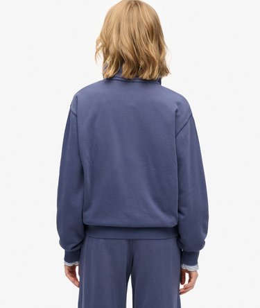 Essential Logo Garment Dye Half Zip Jumper Image 5