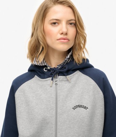 Essential Logo Raglan Zip Hoodie Image 4
