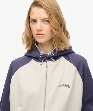 Essential Logo Raglan Zip Hoodie Image 4