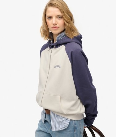 Essential Logo Raglan Zip Hoodie Image 2