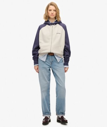 Essential Logo Raglan Zip Hoodie Image 3