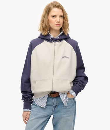 Essential Logo Raglan Zip Hoodie Image 1