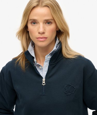 Country Club Embossed Half-Zip Jumper Image 4