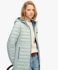 Hooded Fuji Lite Mid Length Padded Jacket
