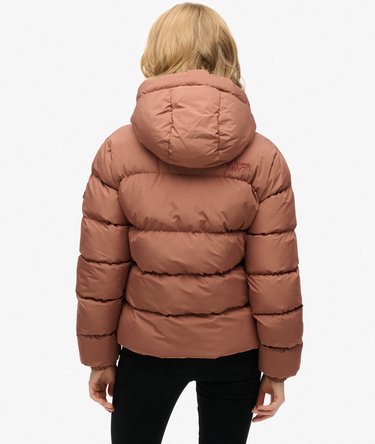 Hooded Sports Puffer Jacket Image 5