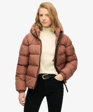 Hooded Sports Puffer Jacket