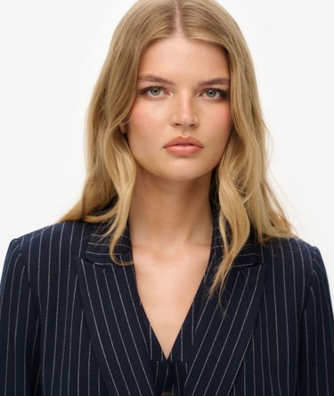 Blazer Boyfriend a Righe Image 4