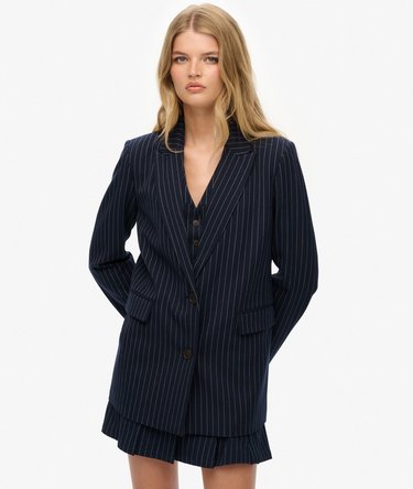 Blazer Boyfriend a Righe Image 1