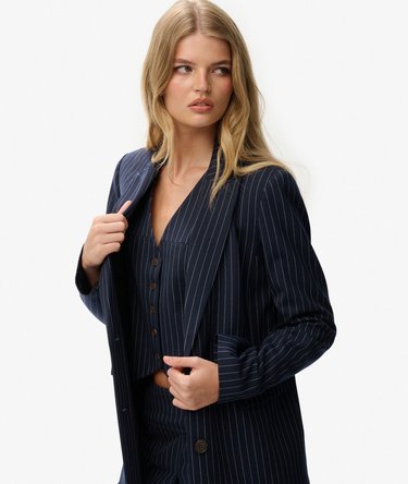 Blazer Boyfriend a Righe Image 2