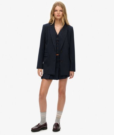 Blazer Boyfriend a Righe Image 3
