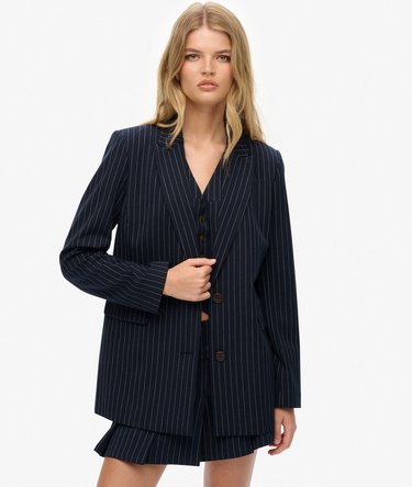 Blazer Boyfriend a Righe Image 6