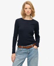 Athletic Essentials Logo Garment Dyed Ribbed Top