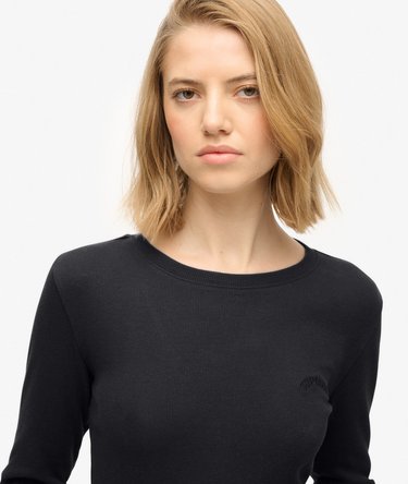 Athletic Essentials Logo Garment Dyed Ribbed Top Image 4