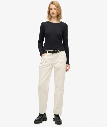 Athletic Essentials Logo Garment Dyed Ribbed Top Image 3